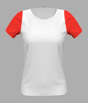 Camiseta com mangas da mesma cor